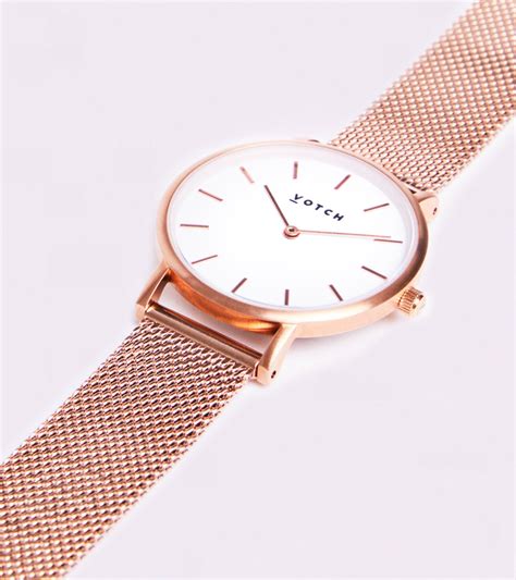 rose gold metal mesh fabric|rose gold mesh watch.